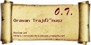 Oravan Trajánusz névjegykártya